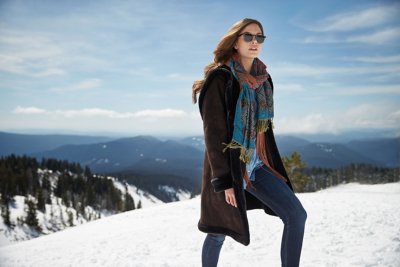 Krista Hooded Spanish Merino Shearling Sheepskin Coat
