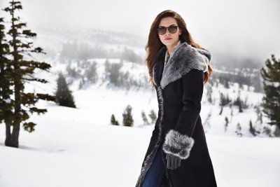 Dakota Hooded Toscana Sheepskin Coat