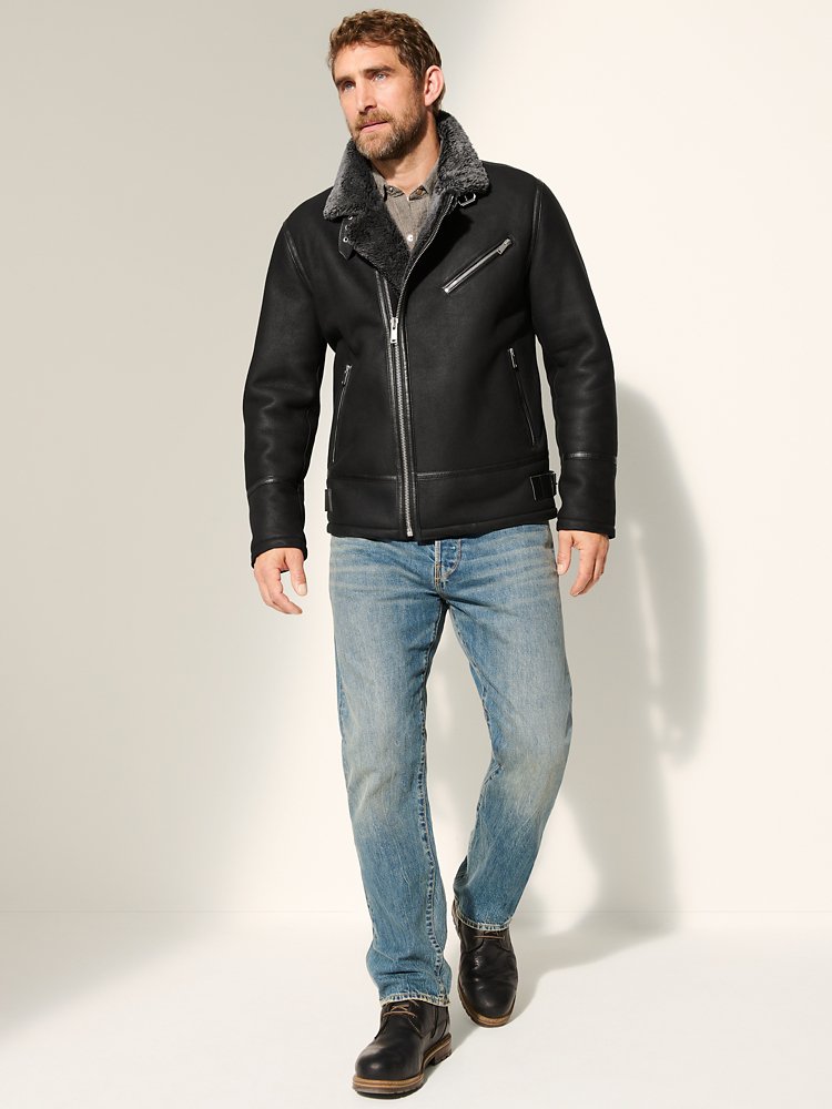 Jett Sheepskin Moto Jacket | Overland