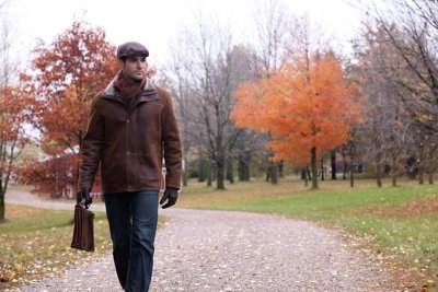 Telluride Sheepskin Coat with Leather Trim