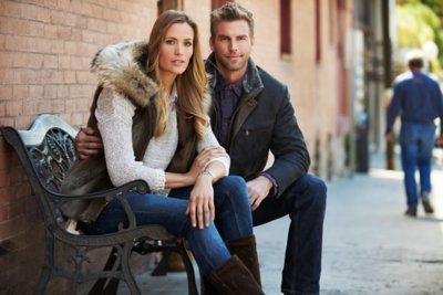 Demi Long-Haired Beaver Fur Vest with Raccoon Fur Trim