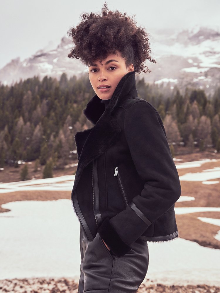 Mila Sheepskin Moto Jacket | Overland