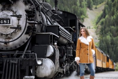 Lucille Shearling Sheepskin Coat With Toscana Trim