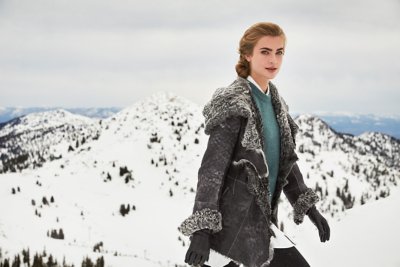 Perugia Hooded Raw Edge Curly Sheepskin Coat 