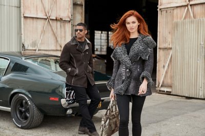 Perugia Hooded Raw Edge Curly Sheepskin Coat 
