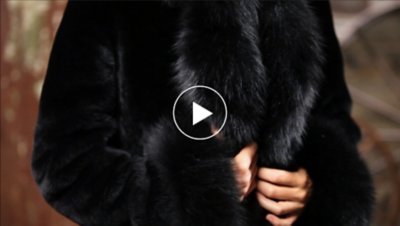 Chantal Reversible Sheepskin Coat with Black Fox Fur Trim