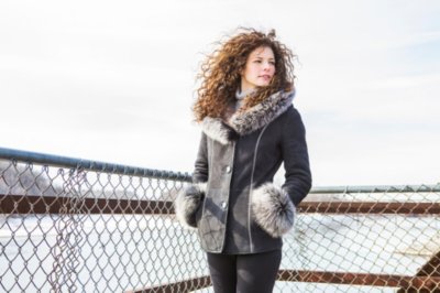 Irma Shearling Sheepskin Jacket with Fox Fur Trim