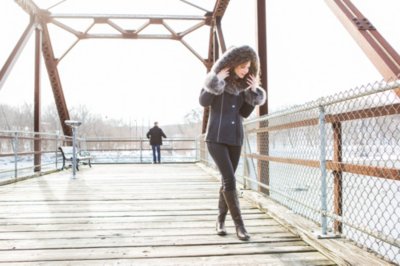 Irma Shearling Sheepskin Jacket with Fox Fur Trim