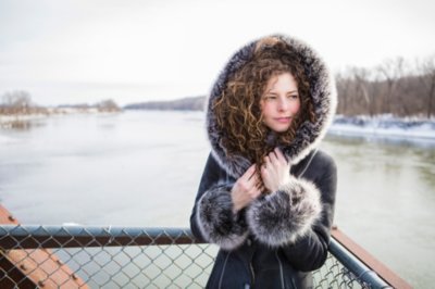 Irma Shearling Sheepskin Jacket with Fox Fur Trim