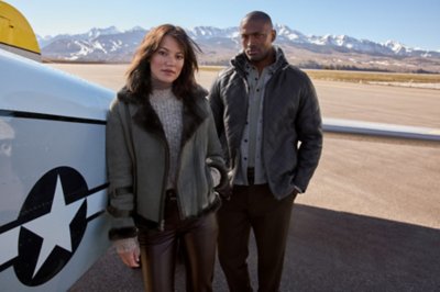 Olivia Sheepskin Bomber Jacket