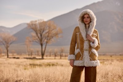 Alaskan Hooded Curly Sheepskin Coat