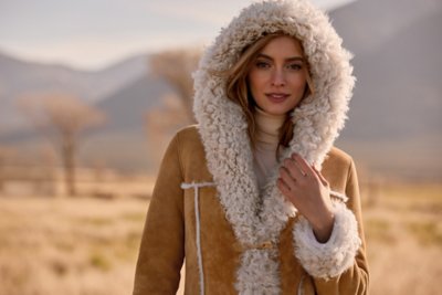 Alaskan Hooded Curly Sheepskin Coat