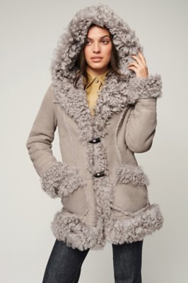 ムートン・ファーコート 【THEAIRTOWN】Alaska Cloud Robe Curly Fur 