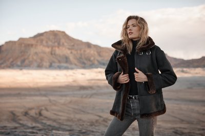 Janet Sheepskin Bomber Jacket