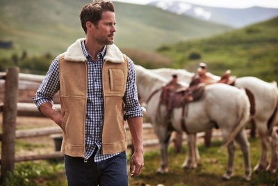 Montana Camel Shearling Sheepskin Vest