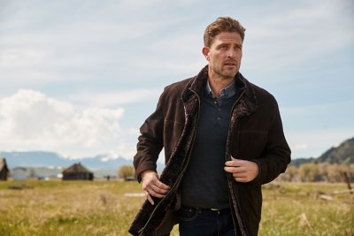 Corbin Goatskin Suede Leather Coat with Removable Shearling Lining