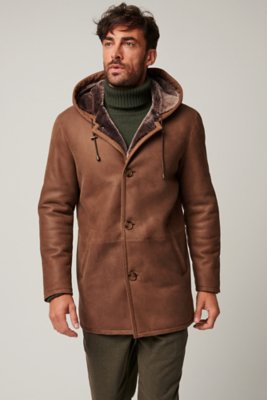 Jeremy Hooded Sheepskin Coat | Overland