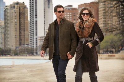 Rochelle Astrakhan Lamb Fur Coat with Silver Fox Fur Collar