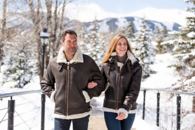 Overland Classic Sheepskin B-3 Bomber Jacket
