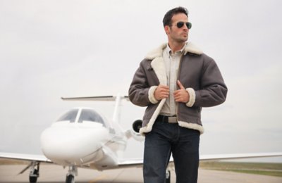 Overland Classic Sheepskin B-3 Bomber Jacket - Big (54-56)