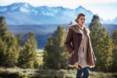 Chloe Spanish Curly Tigrado Sheepskin Coat