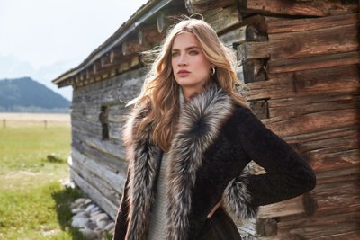 Grace Reversible Sheepskin and Leather Coat