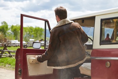 Classic Burnt Cognac Edition Sheepskin B-3 Bomber Jacket