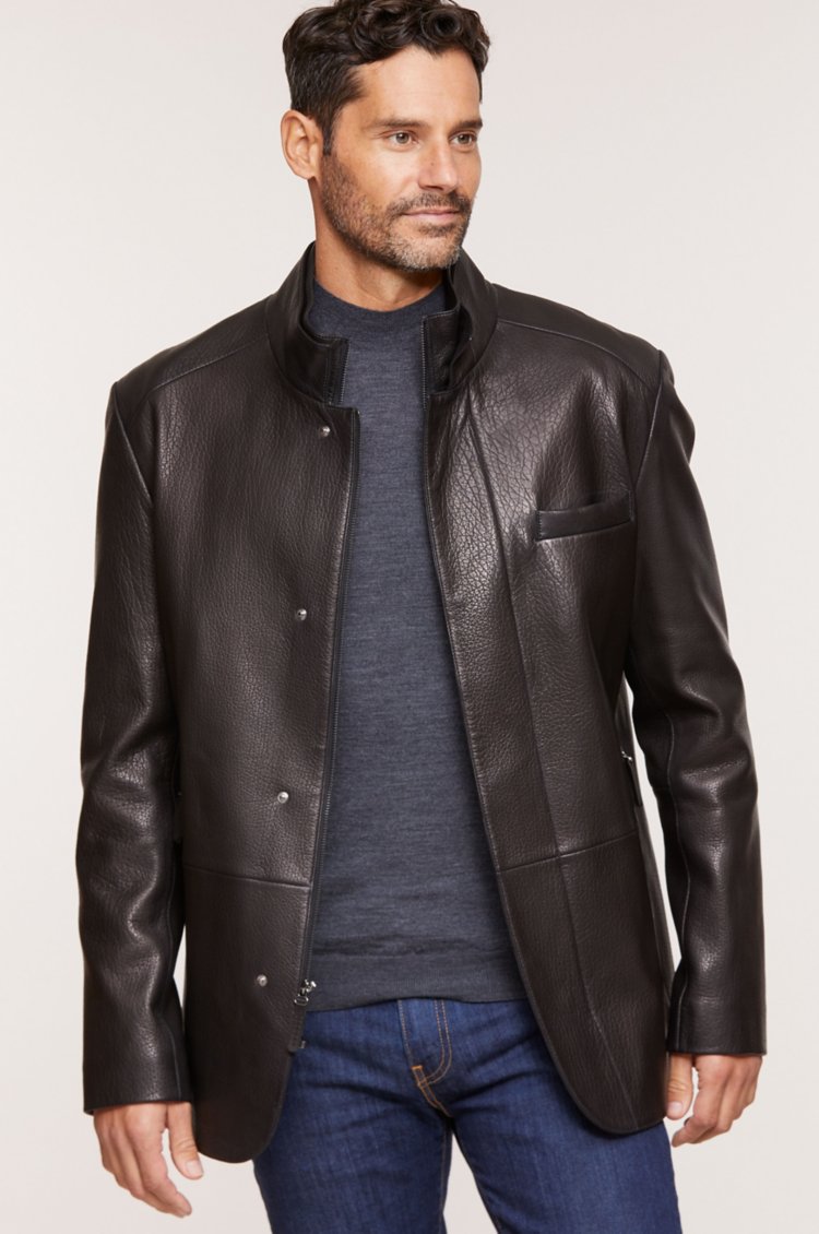 Steven Lambskin Leather Blazer Jacket | Overland