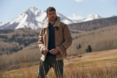 Classic Desert Sand Edition Sheepskin B-3 Bomber Jacket