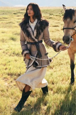 Sandrine Hooded Toscana Sheepskin Coat | Overland