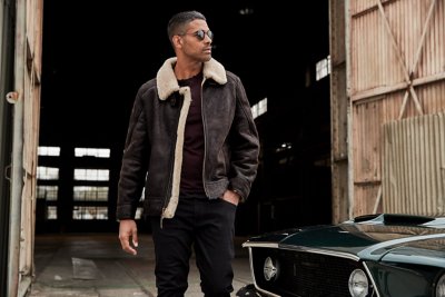 Brody Shearling Sheepskin Bomber Jacket