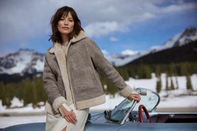 Lauren Reversible Sheepskin Bomber Jacket 