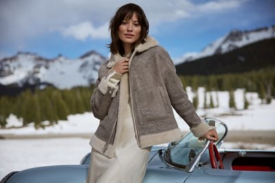 Lauren Reversible Sheepskin Bomber Jacket 