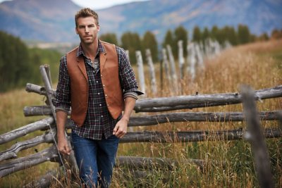 Gage Bison Leather Vest with Concealed Carry Pockets - Big (50 - 54)