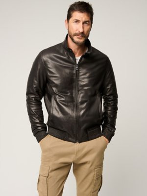 Pete Lambskin Leather Bomber Jacket | Overland
