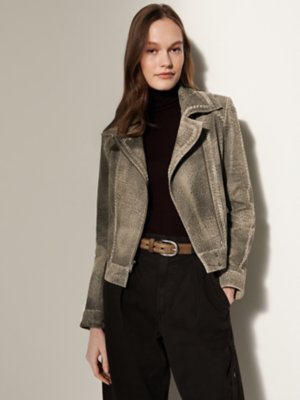Ramona Suede Leather Moto Jacket | Overland