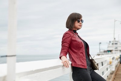 Racquel Italian Lambskin Leather Moto Jacket