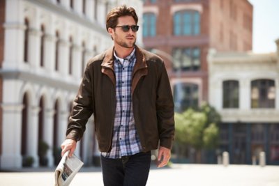 Landon Italian Lambskin Leather Bomber Jacket
