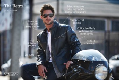 Retro Motocross Cowhide Leather Jacket