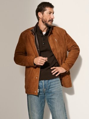 ジャケット・アウター Archive Suede Leather Long Coat Studded 23405-is-tbch?$style-lg-2x-a$