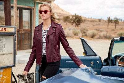 Harper Lambskin Leather Moto Jacket