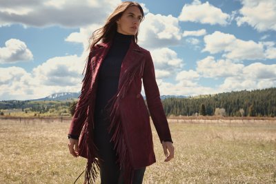 Wynn Suede Leather Coat 
