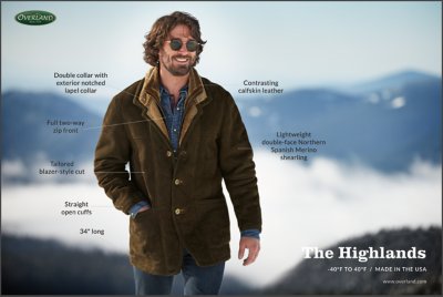 Overland Highlands Northern Merino Shearling Sheepskin Coat