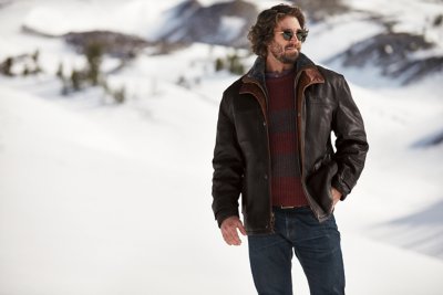 Jack Frost Leather Coat with Spanish Merino Shearling Lining - Big (54 - 56)