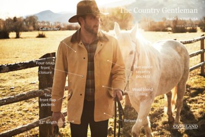 Country Gentleman Calfskin Leather Coat - Big (48 - 52)