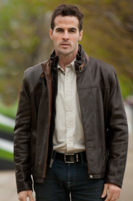 ADERERROR ダークブラウンジャケット Mサイズ Men's Andrew Marc Deer Stalker Leather Jacket | Overland