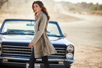 Zena Suede Leather Coat