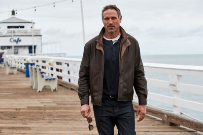 Landon Lite Leather Bomber Jacket