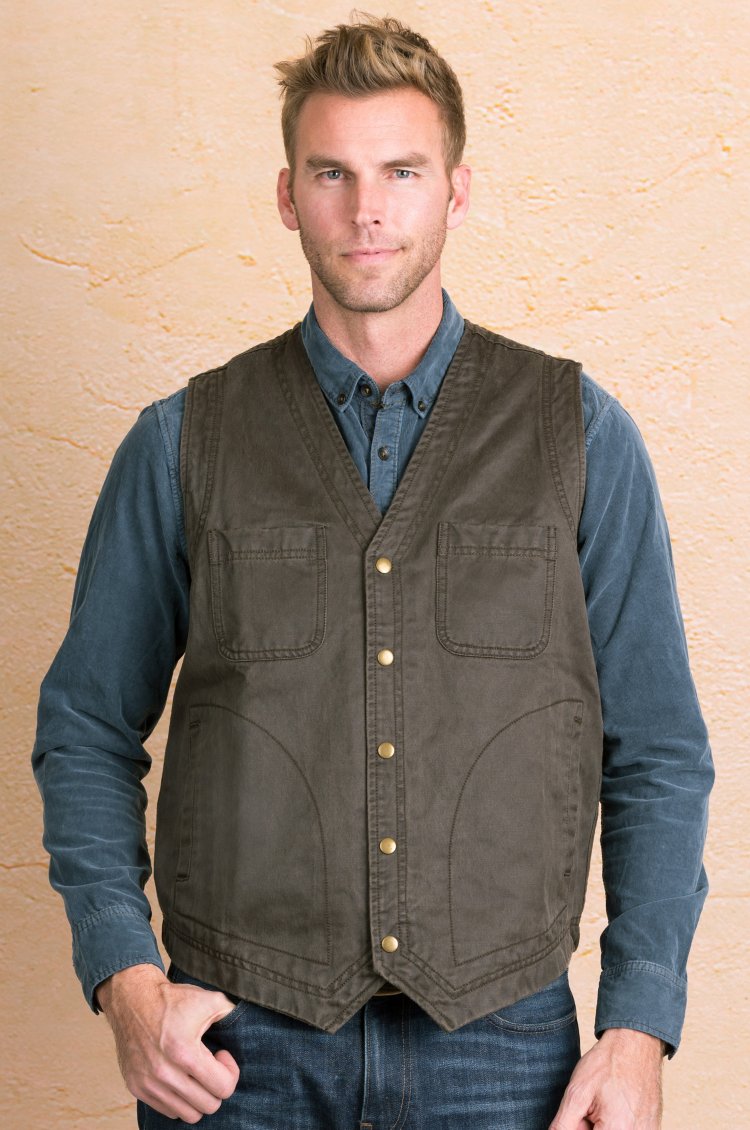 Eli Coated Cotton Vest | Overland