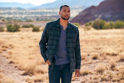 Nash Sherpa-Lined Cotton Flannel Shirt Jacket